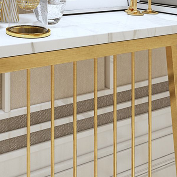 Tabla de acento de consola moderna Tabla de sofá de acabado antiguo en mármol