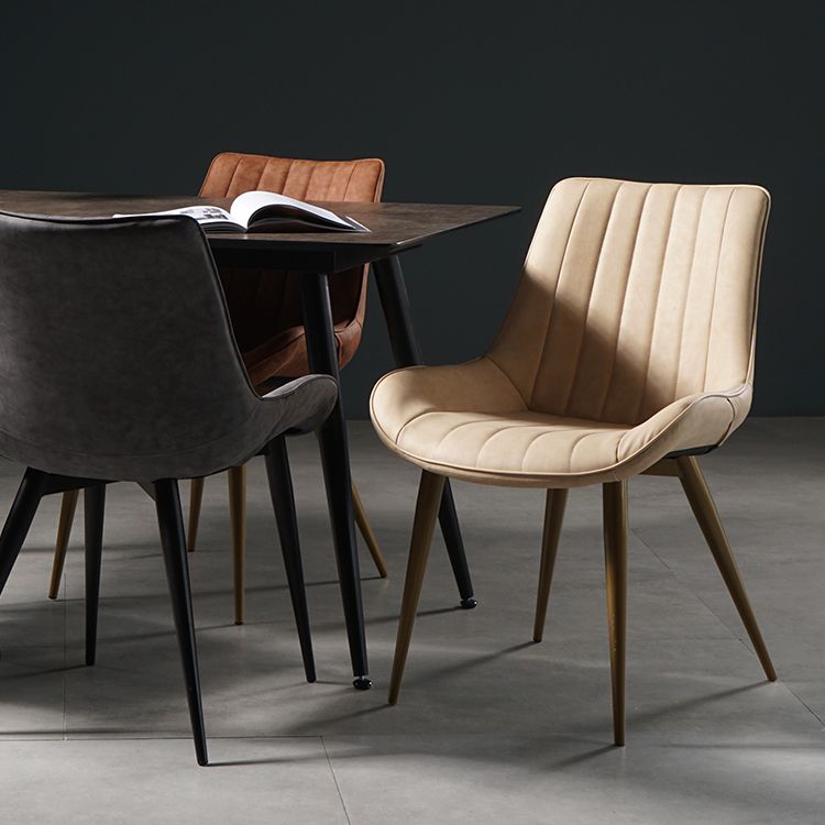 Metal Scandinavian Style Dining Chair Dining Room Armless Parsons Chair Clearhalo ' kitchen&dining_furn' 'Dining Chairs' 'Dining Tables & Seating' 'dining_chair' 'furn' 'furn_dining_chair' 'Furniture' 'furniture_dining_chair' 'Kitchen & Dining Furniture' 'kitchen' 1200x1200_33ed6c84-9f47-456d-8ea7-657dd05f86ac