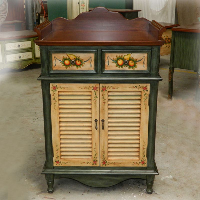 Mid-Century Modern Rectangle Cabinet Standard Side Cabinet with Drawer