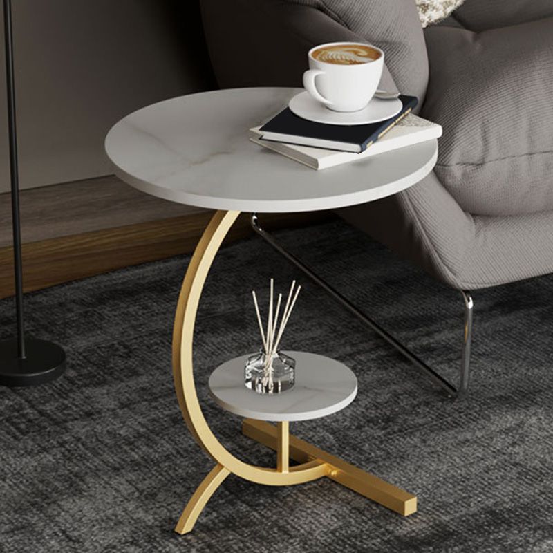 Abstract Round End Table Minimalist Side End Table for Living Room