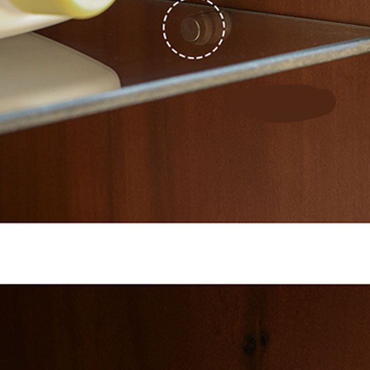 Wood Modern 33 "Accento caber di cassetti chiusi alti con porte