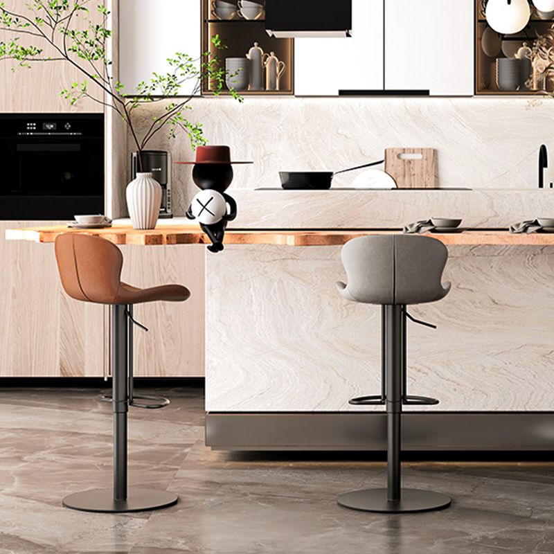 Leather Bar Stool Adjustable Height Backrest Counter Stool for Bristol Clearhalo 'Bar Furniture' 'Bar Stools' 'bar_stools' 'furn' 'furn_bar_stools' 'Furniture' 'Kitchen & Dining Furniture' 1200x1200_33eed1a1-5f5f-4654-ad16-26b788defb0c