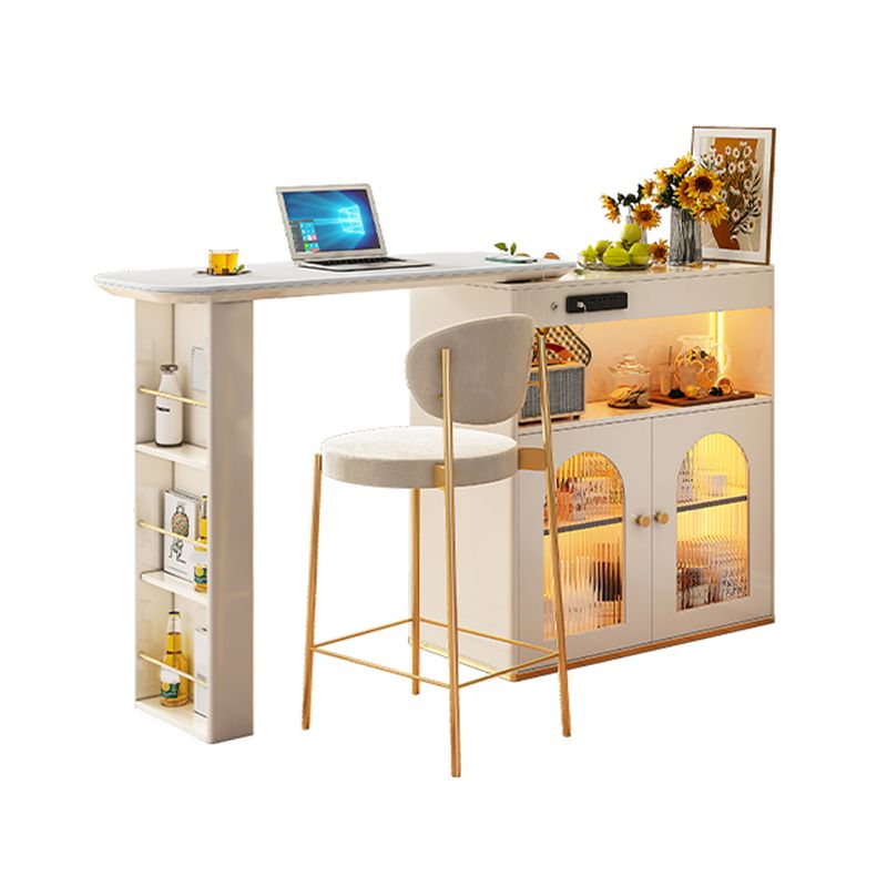 Set da pranzo multiuso moderno con piano in pietra sinterizzata da 1/2/3 pezzi per la casa