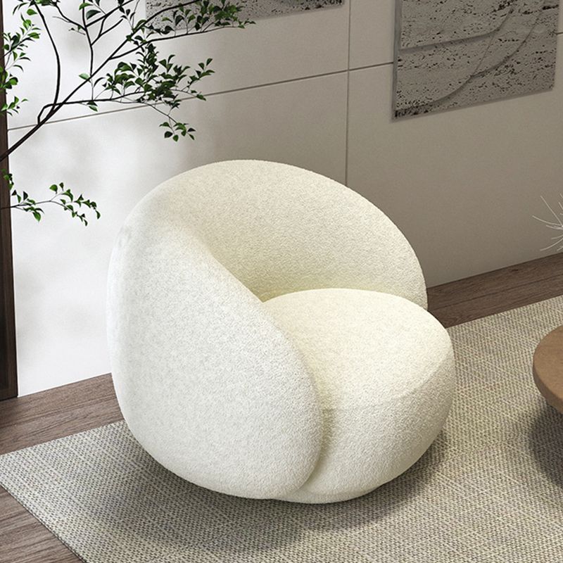 Divano curvo semplice moderno 29.53 "divano in lana inclinata H in bianco