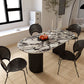 Oval Industrial Dinner Room Kitchen Table Double Pedestal Dining Table Clearhalo 'Dining Tables & Seating' 'Dining Tables' 'dining_table' 'furn' 'furn_dining_table' 'Furniture' 'Kitchen & Dining Furniture' 1200x1200_33f1f159-aed2-42b8-8c09-506e9b82c467
