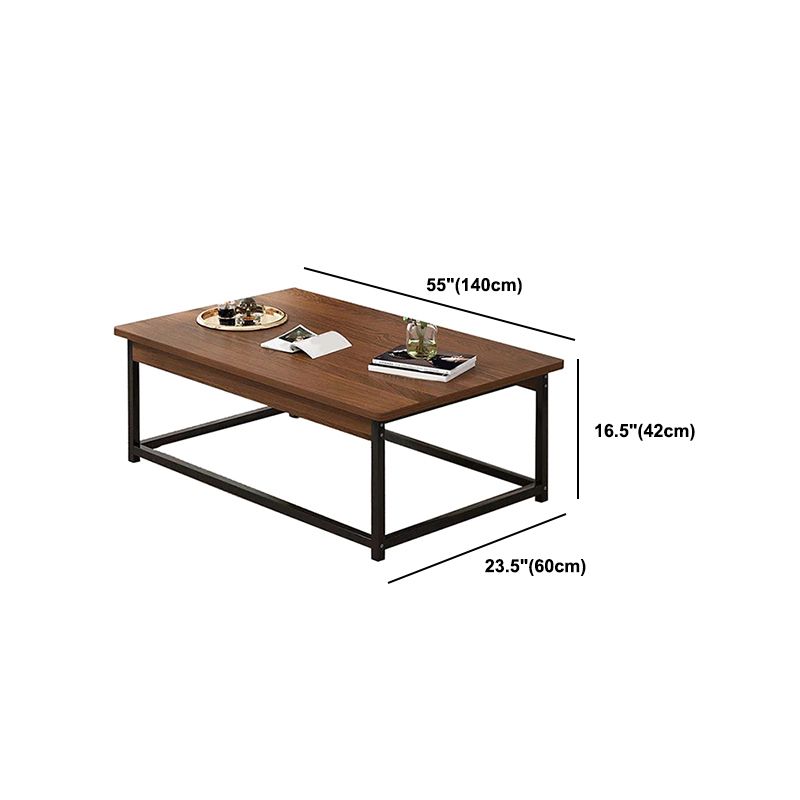 Frame Base Rectangular Modern Style Wood Table Metal Bottom Frame Coffee Table Clearhalo 'Coffee & Accent Tables' 'Coffee Tables' 'coffee_tables' 'furn' 'furn_coffee_tables' 'Furniture' 'Living Room Furniture' 1200x1200_33f226ed-5880-4787-998f-636a9896819f