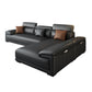 Modern Adjustable Sectional in Black Pillow Top Arm Sectional