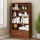 Modern Style Bookshelf Closed Back Engineered Wood Urban Bookcase for Home