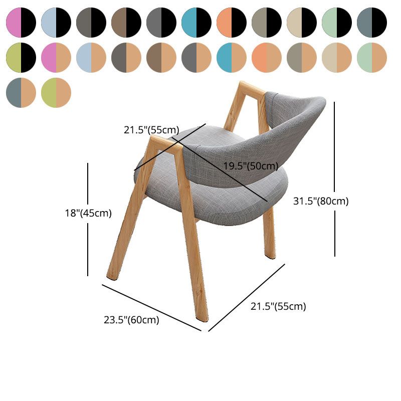 Modern Style Iron Arm Chair Open Back Dining Side Chair with Upholstered Clearhalo 'Dining Chairs' 'Dining Tables & Seating' 'dining_chair' 'furn' 'furn_dining_chair' 'Furniture' 'furniture_dining_chair' 'Kitchen & Dining Furniture' 1200x1200_33f3c616-6a86-4a99-9bb3-322a6b322852