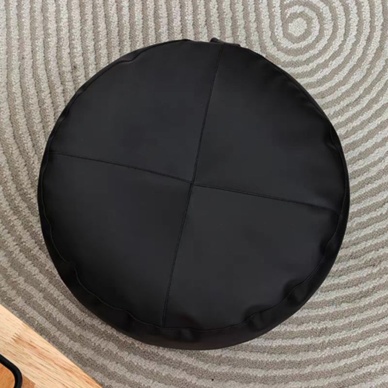 Modern Pouf Ottoman PU Leather Upholstered Tufted Solid Color Round Ottoman Clearhalo 'furn' 'furn_ottomans_poufs' 'Furniture' 'Living Room Furniture' 'Ottomans & Poufs' 'ottomans_poufs' 1200x1200_33f3dc85-0bf1-4cec-a0b5-87bba9b438fe