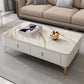 Modern Coffee Table Retangular Slate Cocktail Table with Drawers Clearhalo 'Coffee & Accent Tables' 'Coffee Tables' 'coffee_tables' 'furn' 'furn_coffee_tables' 'Furniture' 'Living Room Furniture' 1200x1200_33f3efd4-f24e-4262-a691-b007f2c3e08d