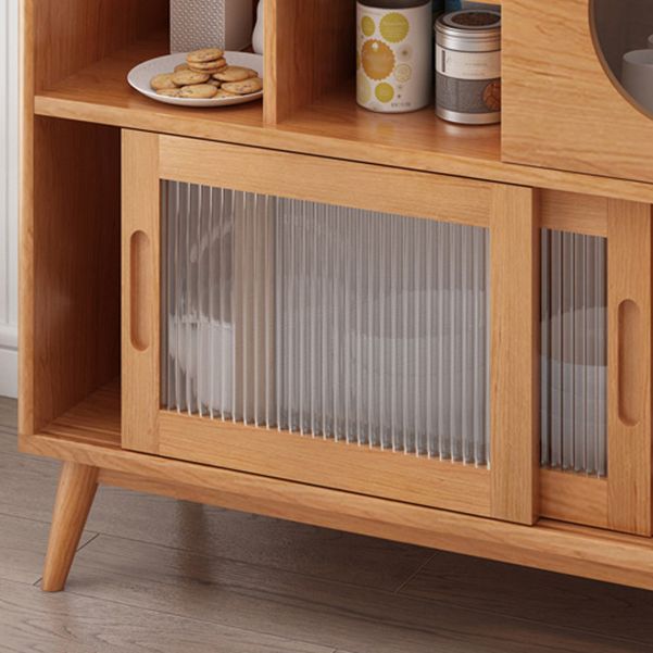 Server a buffet in legno massiccio di pino 45,5 "l moderni porte scorrevoli della sala da pranzo