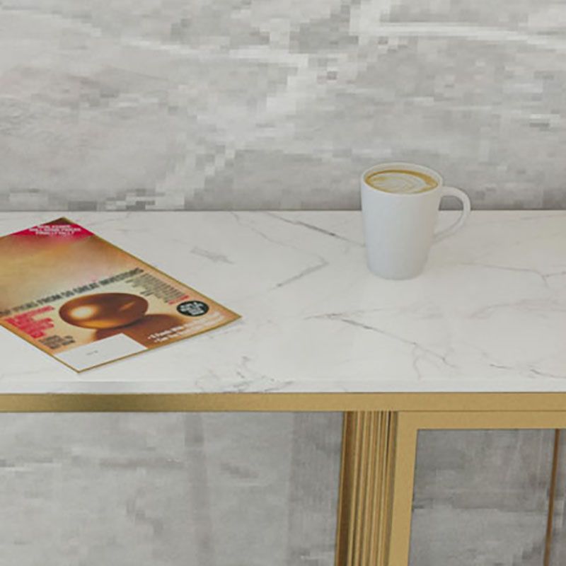 Glam Style Rectangle Counter Table Marble Top 42-inch Height Table for Dining Room Clearhalo 'Bar Furniture' 'Bar Tables' 'bar_tables' 'furn' 'furn_bar_tables' 'Furniture' 'furniture_bar_tables' 'Kitchen & Dining Furniture' 'kitchen&dining_furn' 'kitchen' 1200x1200_33f50220-444a-4eff-a472-604656af03c3