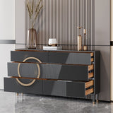 Buffet de buffet buffet de madera sólida de abedul negro con cajones