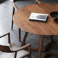 Round Double Pedestal Modern Table Fixed Table with Solid Wood