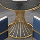 Matte Finish Stone Top Dinette Table for Home Traditional Luxury Round Dining Table Clearhalo 'Dining Tables & Seating' 'Dining Tables' 'dining_table' 'furn' 'furn_dining_table' 'Furniture' 'Kitchen & Dining Furniture' 1200x1200_33fa0e63-f6a7-4d43-84e4-6ee57034a2db