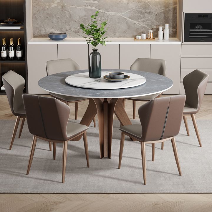 Round Stone Furniture Luxury Style Tripod Base Dining Room Collection with Turntable Clearhalo ' dining_table' 'Dining Tables & Seating' 'Dining Tables' 'furn' 'furn_dining_table' 'Furniture' 'furniture_dining_table' 'Kitchen & Dining Furniture' 'kitchen&dining_furn' 'kitchen' 'kitchen_dining_table' 1200x1200_33fa636e-7159-49ae-a3ff-e335d3054e32