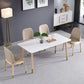 Sintered Stone Modern Rectangle Dining Table White Stone Top Table with Wooden 4 Legs Clearhalo ' dining_table' 'Dining Tables & Seating' 'Dining Tables' 'furn' 'furn_dining_table' 'Furniture' 'furniture_dining_table' 'Kitchen & Dining Furniture' 'kitchen&dining_furn' 'kitchen' 'kitchen_dining_table' 1200x1200_33fafbe0-259a-4c73-8a95-ef5bc164caa4