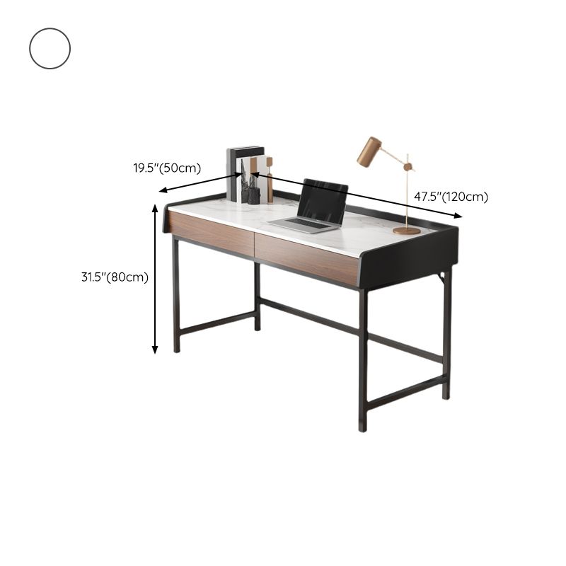 Contemporary Writing Desk Wooden Rectangular Office Desk with Legs