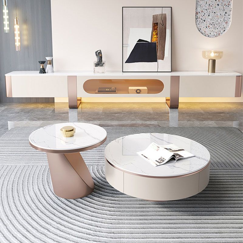 Console porta TV con contenitore chiuso Console TV Glam con cassetti