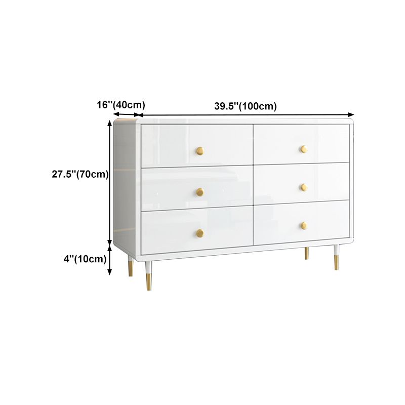 White-gold Buffet Table Wood Glam Style Kitchen Table for Dinning Room Clearhalo 'buffet_sideboard' 'Buffets & Sideboards' 'furn' 'furn_buffet_sideboard' 'Furniture' 'Kitchen & Dining Furniture' 1200x1200_33fce0b0-a7cb-4a05-ac4b-abbf2e92e28e