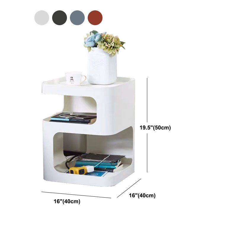 Comodino contemporaneo in metallo comodino aperto cabinetto