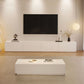 Nordischer weißer TV-Schrank, modernes, einfaches Wohnzimmer, minimalistischer Boden-TV-Schrank