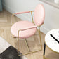 Glam Home Home Side Stuhl goldene Beine gepolsterter Essstuhl