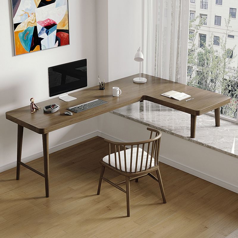 Modern Style Wooden Writing Desk L-Shape Office Table with Legs for Home Clearhalo 'furn' 'furn_office_desk' 'Furniture' 'Office Desks' 'Office Furniture' 'office_desk' 1200x1200_33fedaa5-52b5-4f10-a883-9935eed48d72