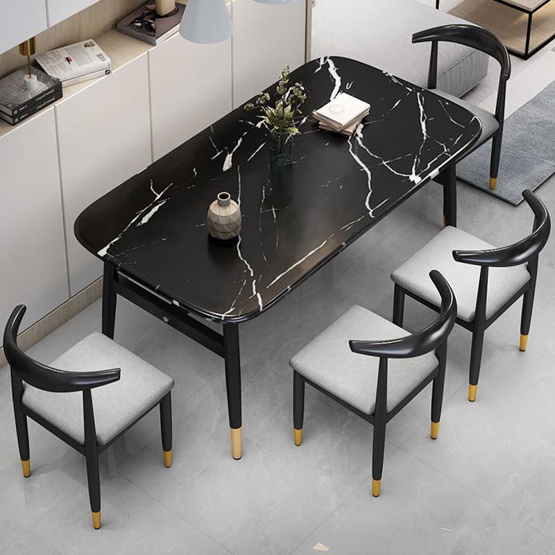 Glam Metal Dining Chairs Open Back Dining Side Furniture in Matte Finish for Indoor Clearhalo 'Dining Chairs' 'Dining Tables & Seating' 'dining_chair' 'furn' 'furn_dining_chair' 'Furniture' 'Kitchen & Dining Furniture' 1200x1200_33fef780-8d37-40f3-b0d7-cc8c0eb80605