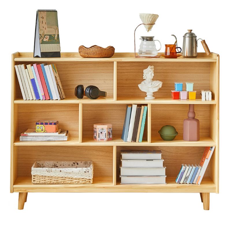 Contemporary Pine Solid Wood Bookcase Closed Back Bookshelf for Home Clearhalo 'Bookcases' 'furn' 'furn_bookcases' 'Furniture' 'furniture_bookcases' 'Office Furniture' 1200x1200_33ffdf74-c3dc-4602-a787-2618cd578aed