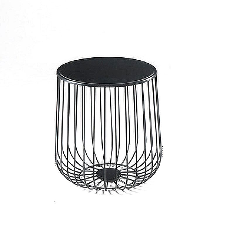 Metal Geometric Coffee Table Mid-Century Modern Frame Cocktail Table with Storage