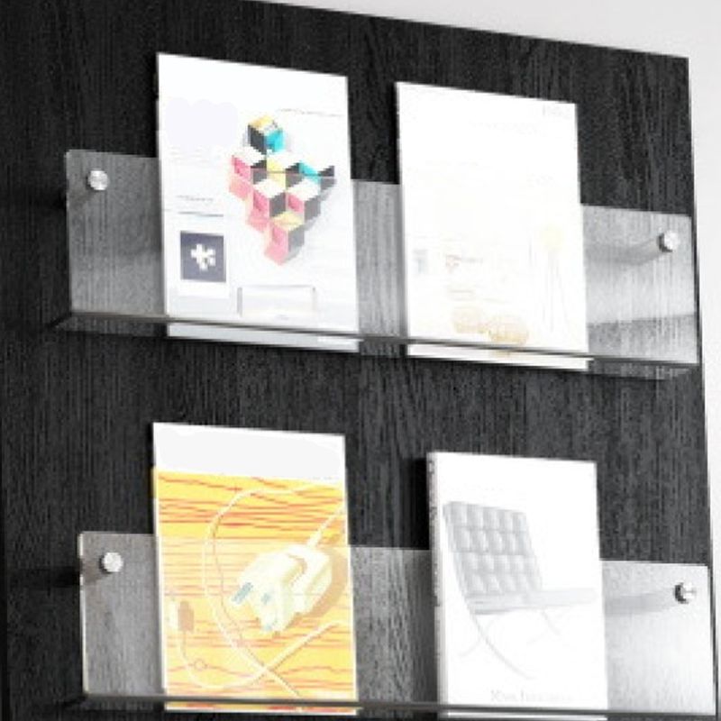 Bibliothèque acrylique à étagère à dos fermé moderne pour salle d'étude avec étagères