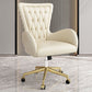 Mid Back Office Chair Rotatable Leather Desk Chair with Steel Base Clearhalo 'furn' 'furn_office_chair' 'Furniture' 'Office Chairs' 'Office Furniture' 'office_chair' 1200x1200_340299bb-f4ba-4b96-a3ad-4a51edf21087