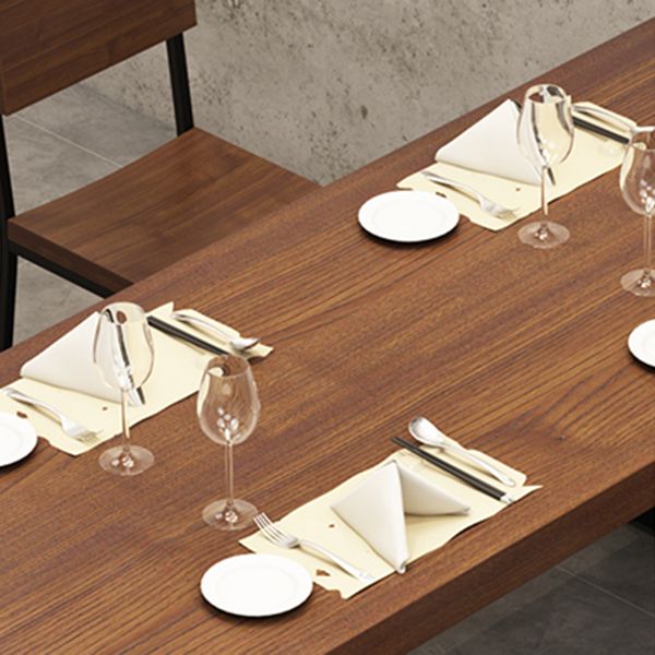 Solid Wood Fixed Dining Table Industrial Kitchen Table with Trestle Base Clearhalo 'Dining Tables & Seating' 'Dining Tables' 'dining_table' 'furn' 'furn_dining_table' 'Furniture' 'Kitchen & Dining Furniture' 1200x1200_34039030-4210-4ad1-b1c8-03faa1488e32