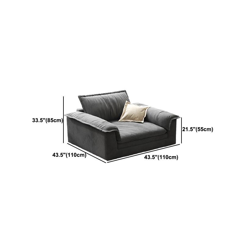 Modern Cushion Back Grey Sectionals 33'"  Pillow Top Arm Sectionals