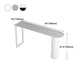 Cafe and Break-room Bistro Accent Dining Table Modern Stone Double Pedestal Counter Table Clearhalo 'Bar Furniture' 'Bar Tables' 'bar_tables' 'furn' 'furn_bar_tables' 'Furniture' 'furniture_bar_tables' 'Kitchen & Dining Furniture' 'kitchen&dining_furn' 'kitchen' 1200x1200_340483b9-7521-42a1-b940-e9e2e568dcbe