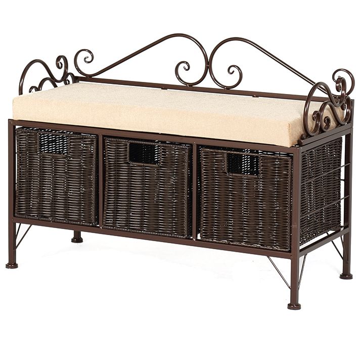 Rectangle 13.8" Wide Entryway Bench Traditional Upholstered Seating Bench with Cushioned Clearhalo 'Benches' 'Chairs & Seating' 'furn' 'furn_benches' 'Furniture' 'Living Room Furniture' 1200x1200_3404b348-6691-42a6-8d9f-997b8e93dd3c