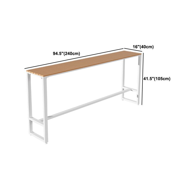 Rectangle Footrest Pub Dining Set 1/4/5 Pieces Outdoor Industrial Bar Pub Table Set Clearhalo 'Bar Furniture' 'furn' 'furn_home_bar_bar_sets' 'Furniture' 'Home Bars & Bar Sets' 'home_bar_bar_sets' 'Kitchen & Dining Furniture' 1200x1200_34063230-6c60-4d63-8863-b704fa9c870e