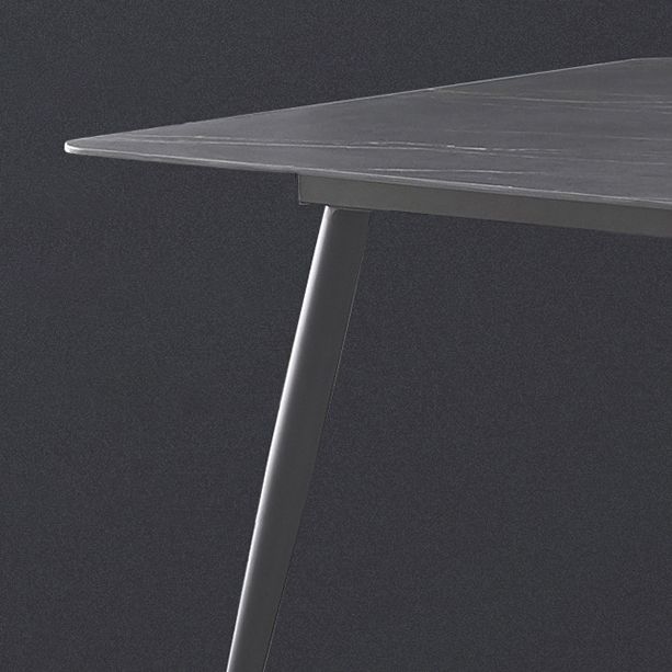 Sintered Stone Dining Table Industrial Style 4 Legs Carbon Steel Base Rectangle Table for Home Clearhalo ' dining_table' 'Dining Tables & Seating' 'Dining Tables' 'furn' 'furn_dining_table' 'Furniture' 'furniture_dining_table' 'Kitchen & Dining Furniture' 'kitchen&dining_furn' 'kitchen' 'kitchen_dining_table' 1200x1200_34064367-f8f9-4570-a7b2-16fe94973d8c