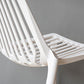Nordic Armless Side Chairs Slat Back Chair with Plastic Legs for Home Use