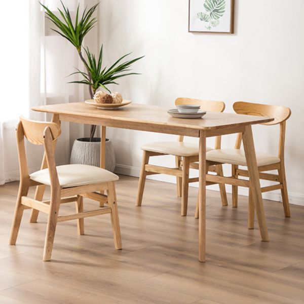 Wood Contemporary Kitchen Armless Chairs Open Back Dining Side Chair