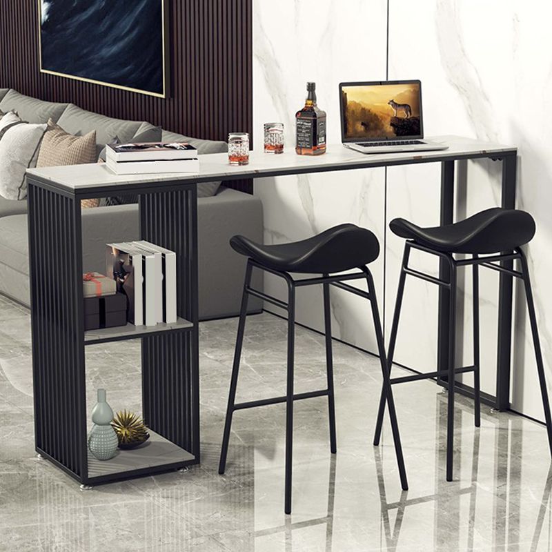 Living Room Modern Bar Table 42-inch Height Stone Top Bistro Table Clearhalo 'Bar Furniture' 'Bar Tables' 'bar_tables' 'furn' 'furn_bar_tables' 'Furniture' 'furniture_bar_tables' 'Kitchen & Dining Furniture' 1200x1200_340b9746-51c1-46d5-822f-ac551ec7c082