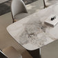 White Stone Dining Set with Padded Chairs 1/4/5/6 Pcs Modern Dinette Set