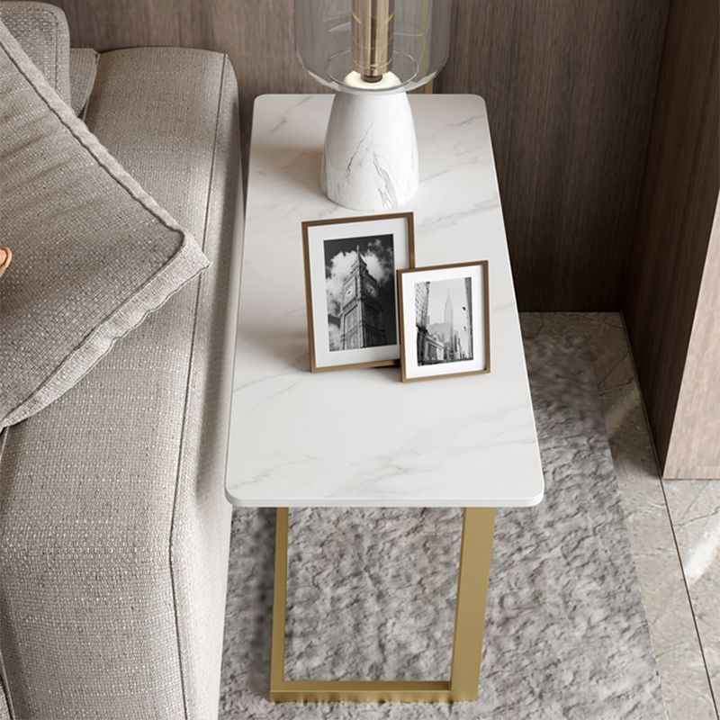 Rectangular Stone Top Corner Table Iron C Side Table 65L X 28W X 55H End Table Clearhalo 'Coffee & Accent Tables' 'End & Side Tables' 'end_side_table' 'end_side_tables' 'furn' 'furn_end_side_tables' 'Furniture' 'furniture_end_side_table' 'Living Room Furniture' 1200x1200_340d6255-e826-4670-b63b-857ef9bb6575