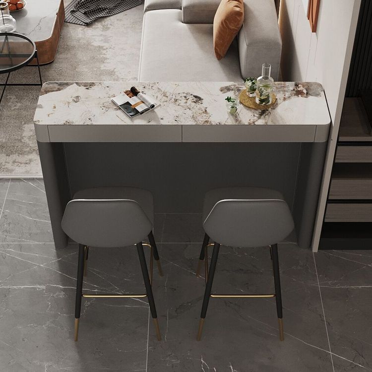 Contemporary Rectangle Bar Counter Table Sintered Stone Dining Table for Kitchen Clearhalo 'Bar Furniture' 'Bar Tables' 'bar_tables' 'furn' 'furn_bar_tables' 'Furniture' 'furniture_bar_tables' 'Kitchen & Dining Furniture' 1200x1200_340fbd3b-021d-4df9-a245-b413fca4c3d7
