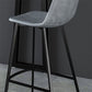 Modern Style Low Back Bar-stool Pu Leather Counter Bar Stool with Metal Legs for Home