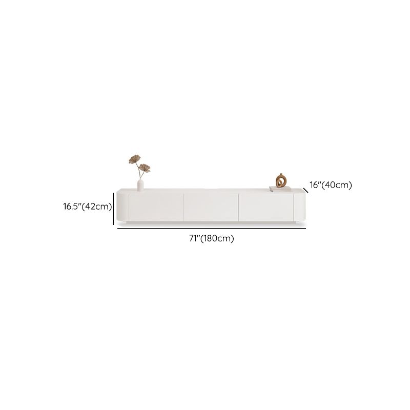 Consola multimedia moderna de madera de ingeniería, consola de TV blanca con 3 cajones
