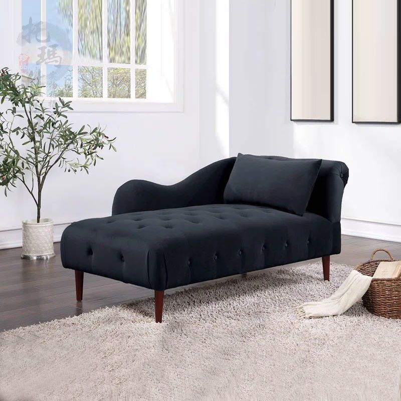 Traditional One Armed Chaise Flared Arms with Legs for Living Room Clearhalo 'Chairs & Seating' 'Chaise Lounge' 'chaise_lounge' 'furn' 'furn_chaise_lounge' 'Furniture' 'Living Room Furniture' 1200x1200_34162e25-9447-4a41-bc07-be3aa0998f17