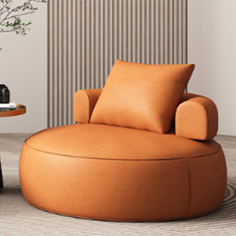 Faux Leather Slipper Chair Armless Chair with Pillow for Living Room Clearhalo 'Accent Chairs' 'accent_chairs' 'Chairs & Seating' 'furn' 'furn_accent_chairs' 'Furniture' 'furniture_accent_chairs' 'Living Room Furniture' 1200x1200_3416425b-cfdd-4a0d-a2f9-9e55d08c4dd9